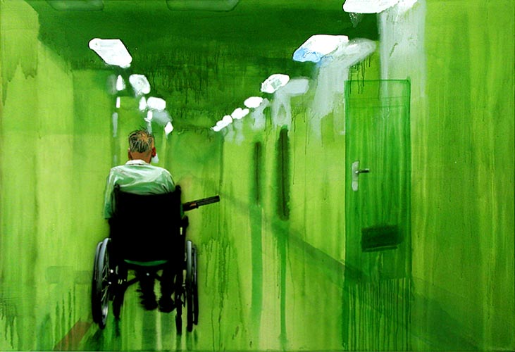 UNTITLED(NURSING HOME), 2003, 190x270 cm, oil, acrylic, lacquer on canvas