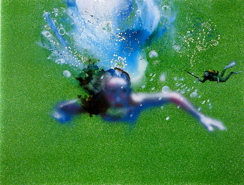 DIVING, 2006, 180x240 cm, oil, acrylic, lacquer on canvas