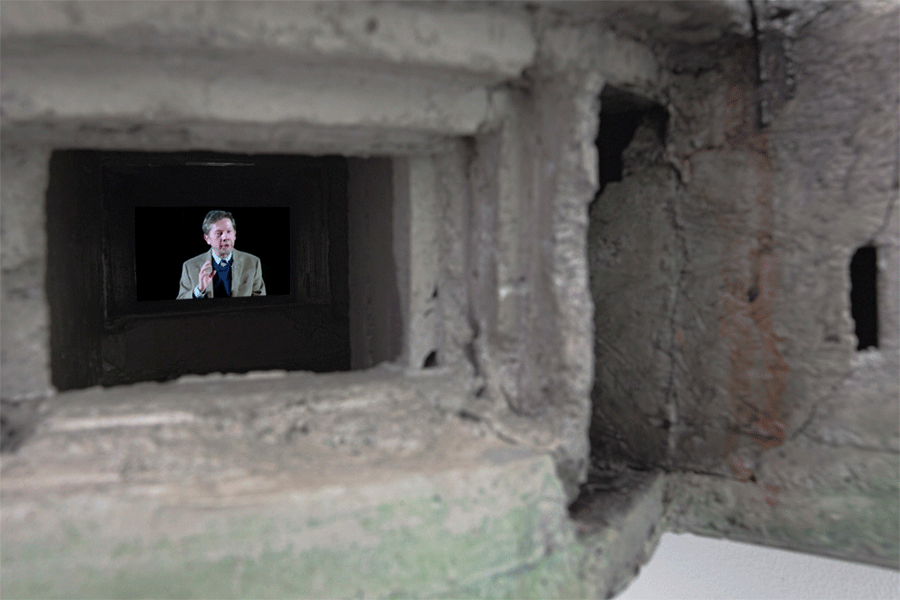 Bunker no 15, 2013, 54x45x20cm, mixed media object (reinforced concrete, video)
