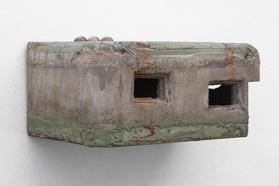Bunker no 16, 2013, 42x27x17cm, mixed media object (reinforced concrete, video)